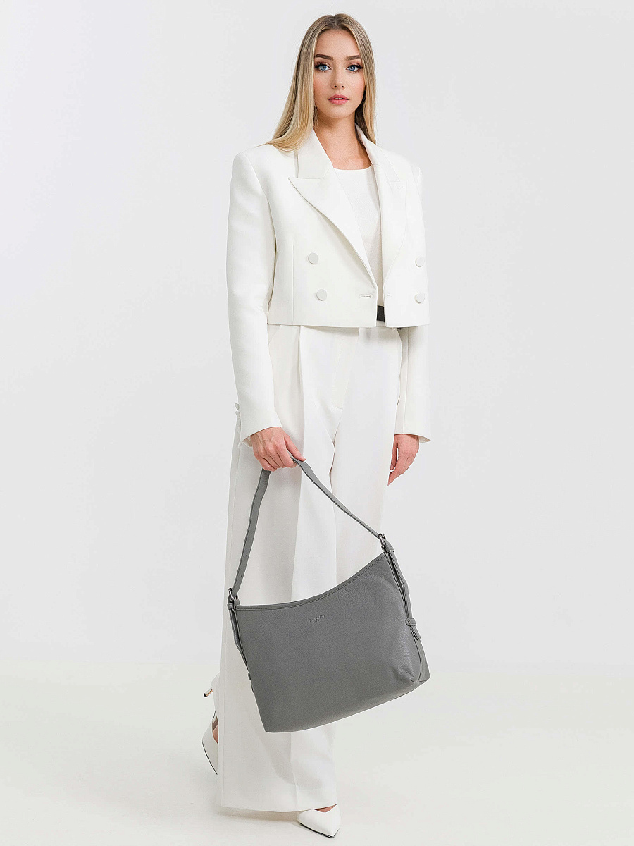 Женская сумка Dr.Koffer из натуральной кожи серая