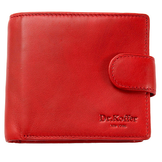 Портмоне Dr.Koffer из натуральной кожи красное
