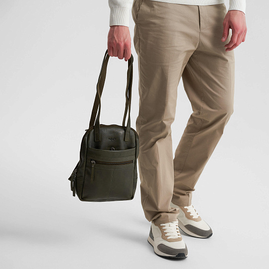 Рюкзак Dr.Koffer из натуральной кожи зеленый