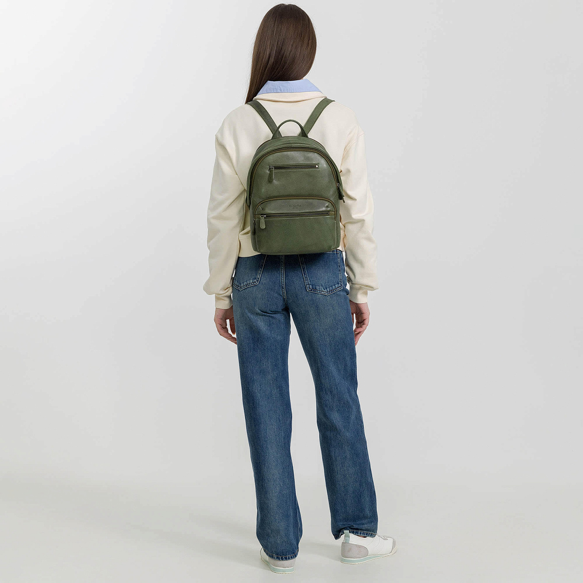 Рюкзак Dr.Koffer из натуральной кожи зеленый