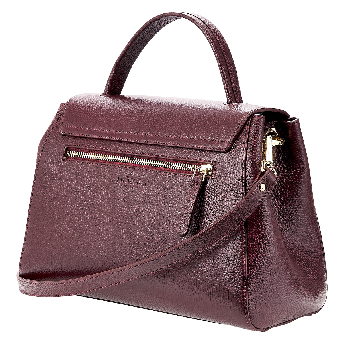 Женская сумка  Dr. Koffer из натуральной кожи бордовая