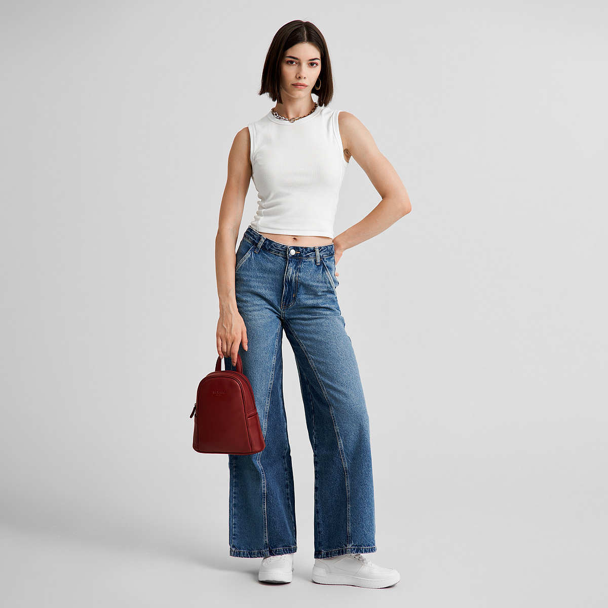 Рюкзак Dr.Koffer из натуральной кожи бордовый