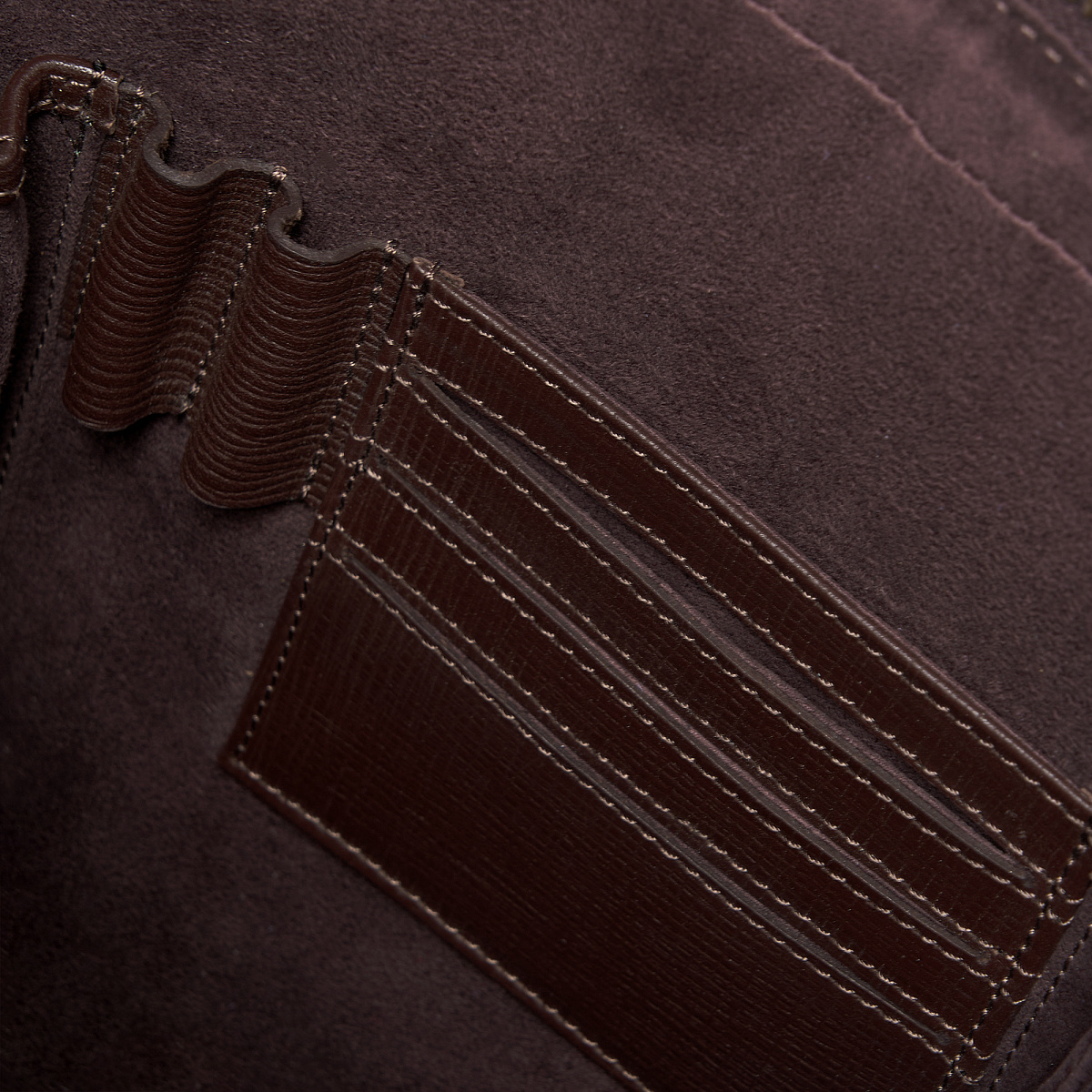 Деловая сумка Dr.Koffer из натуральной кожи темно-коричневая