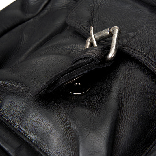 Деловая сумка Dr.Koffer из натуральной кожи черная