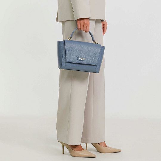 Женская сумка  Dr. Koffer из натуральной кожи голубая