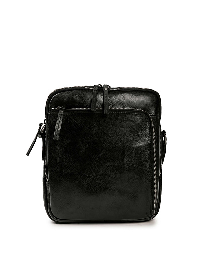 Сумка через плечо Dr.Koffer из натуральной кожи черная