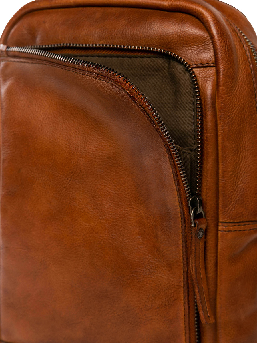 Рюкзак Dr.Koffer из натуральной кожи светло-коричневый