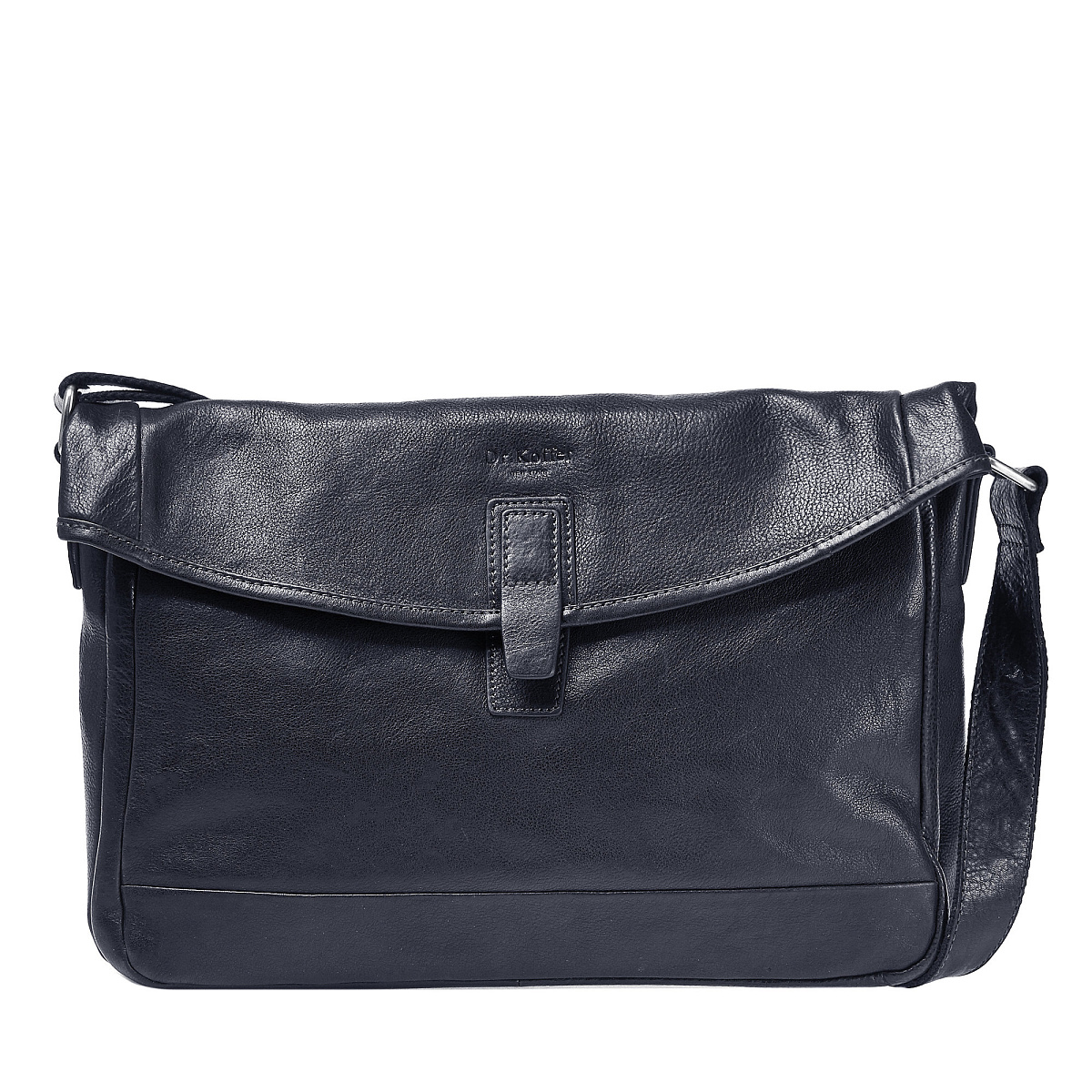 Сумка через плечо Dr.Koffer из натуральной кожи синяя