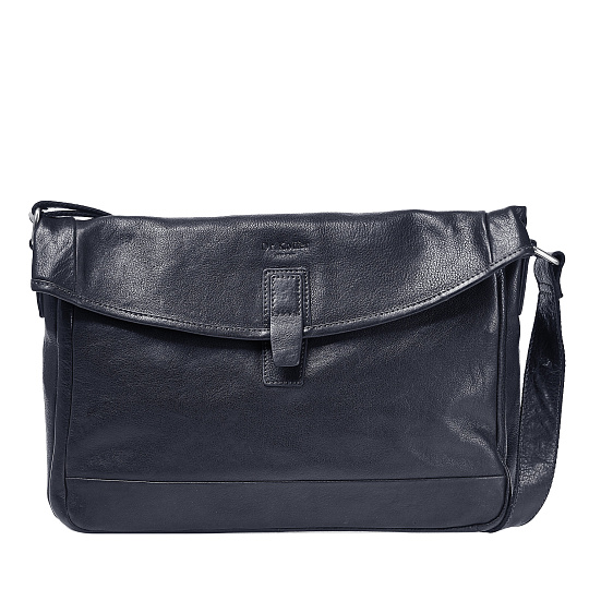 Сумка через плечо Dr.Koffer из натуральной кожи синяя