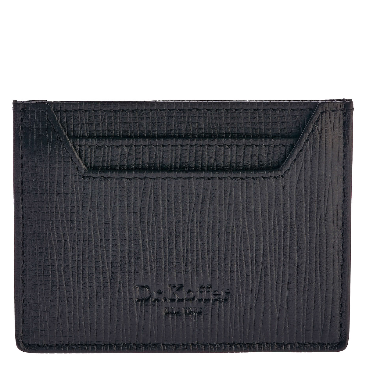 Кредитница Dr.Koffer из натуральной кожи черная