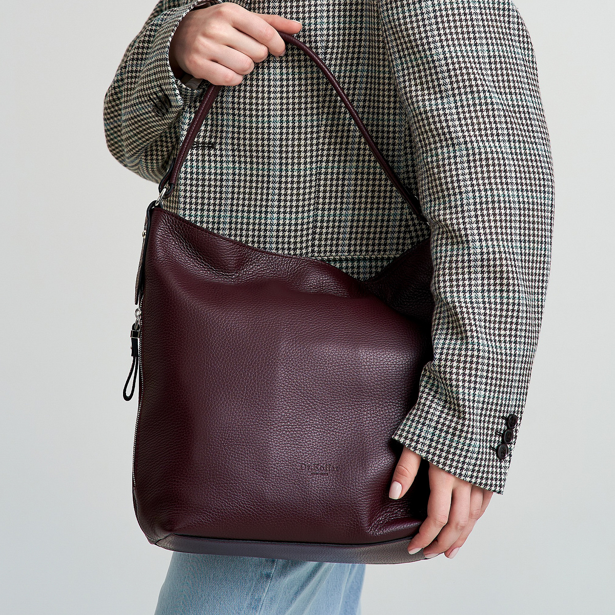 Женская сумка Dr. Koffer из натуральной кожи фиолетовая