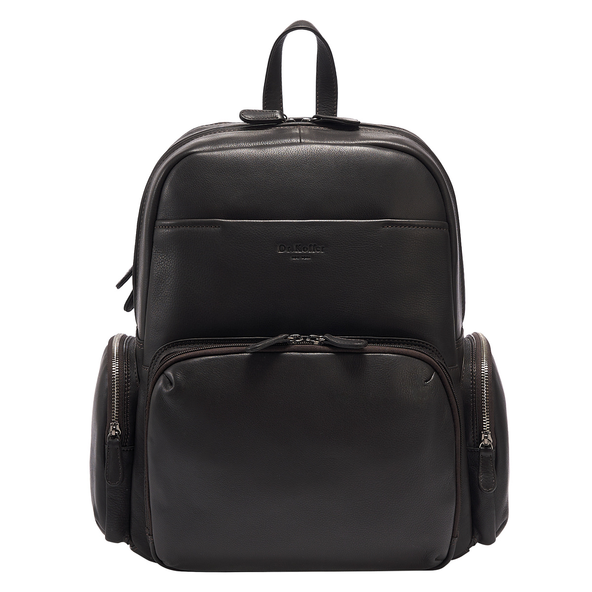 Рюкзак Dr.Koffer из натуральной кожи темно-коричневый