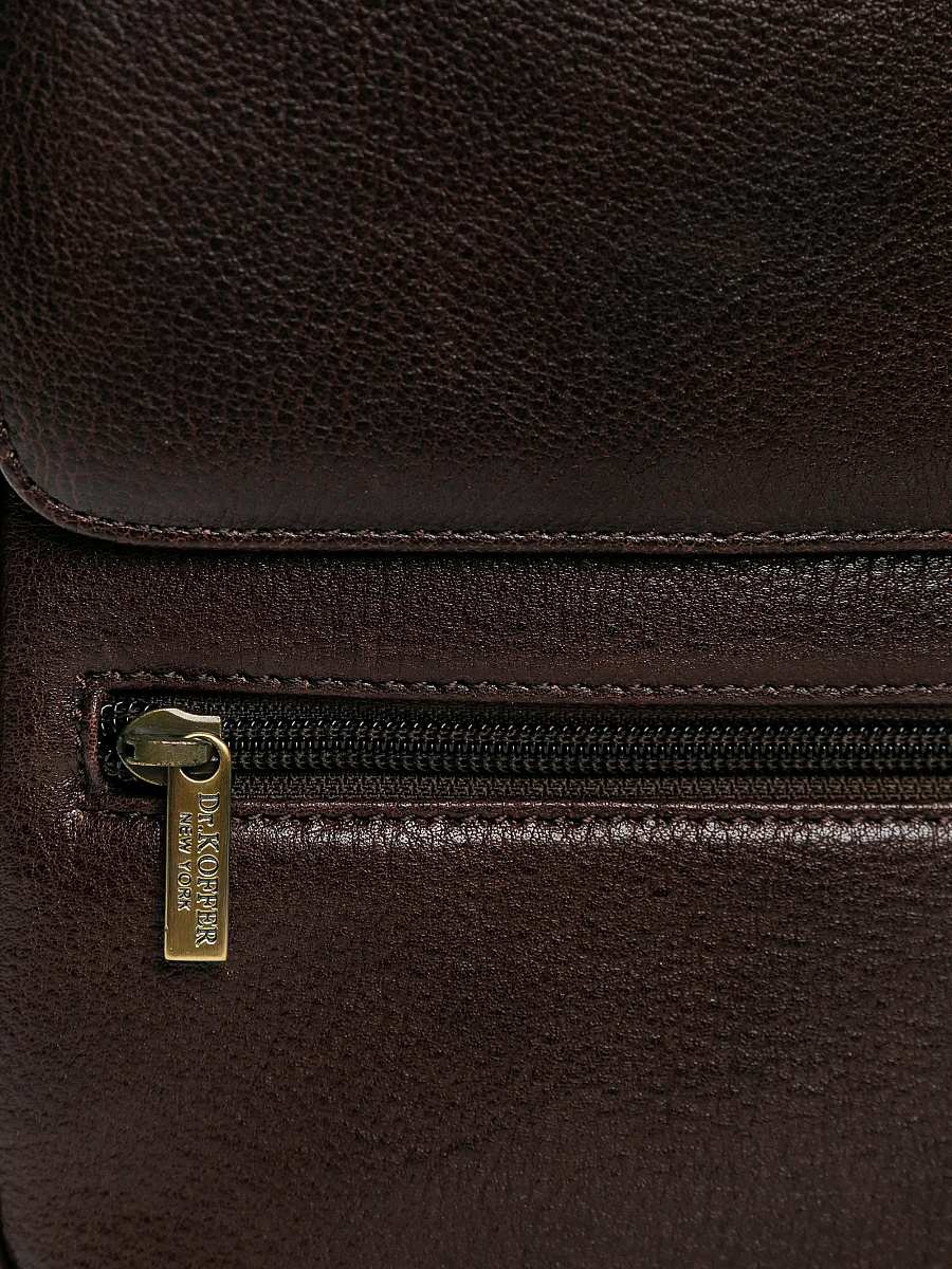 Сумка через плечо Dr.Koffer из натуральной кожи коричневая