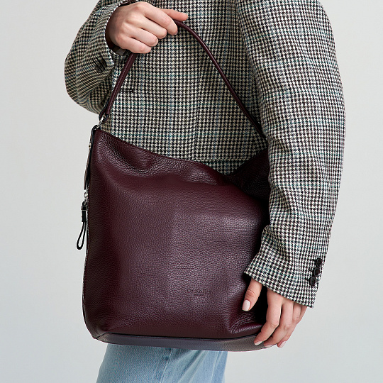 Женская сумка Dr. Koffer из натуральной кожи фиолетовая