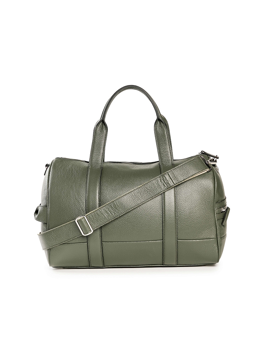 Дорожная сумка Dr. Koffer из натуральной кожи зеленая