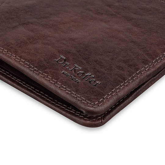 Портмоне Dr.Koffer из натуральной кожи коричневое