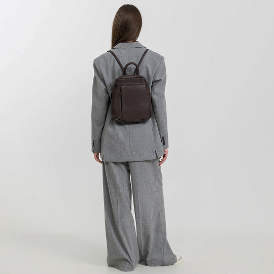 Рюкзак Dr.Koffer из натуральной кожи темно-коричневый