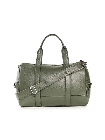 Дорожная сумка Dr. Koffer из натуральной кожи зеленая