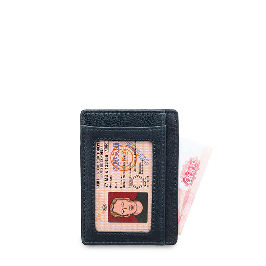 Кредитница Dr.Koffer из натуральной кожи синяя