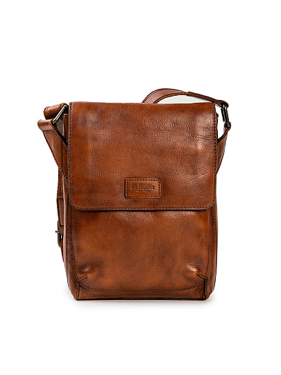 Сумка через плечо Dr.Koffer из натуральной кожи коричневая