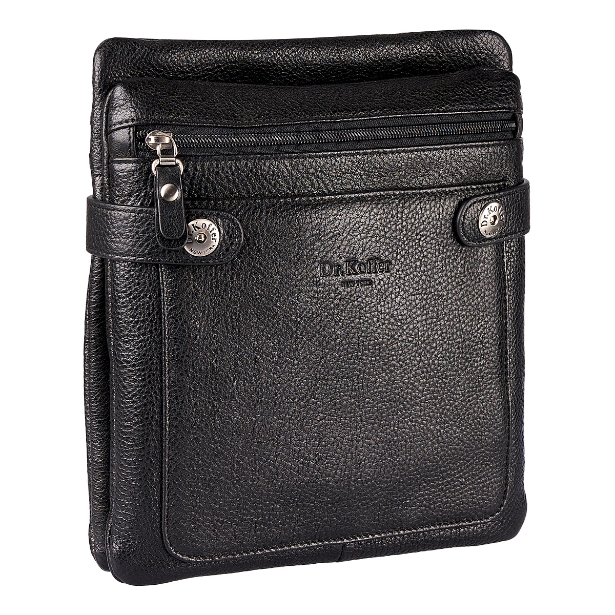 Сумка через плечо Dr.Koffer из натуральной кожи черная