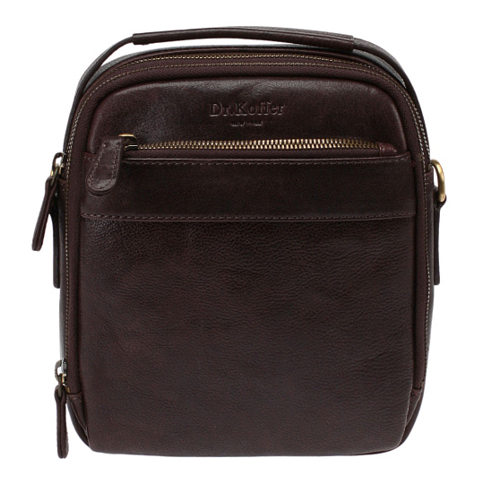 Сумка через плечо Dr.Koffer из натуральной кожи коричневая