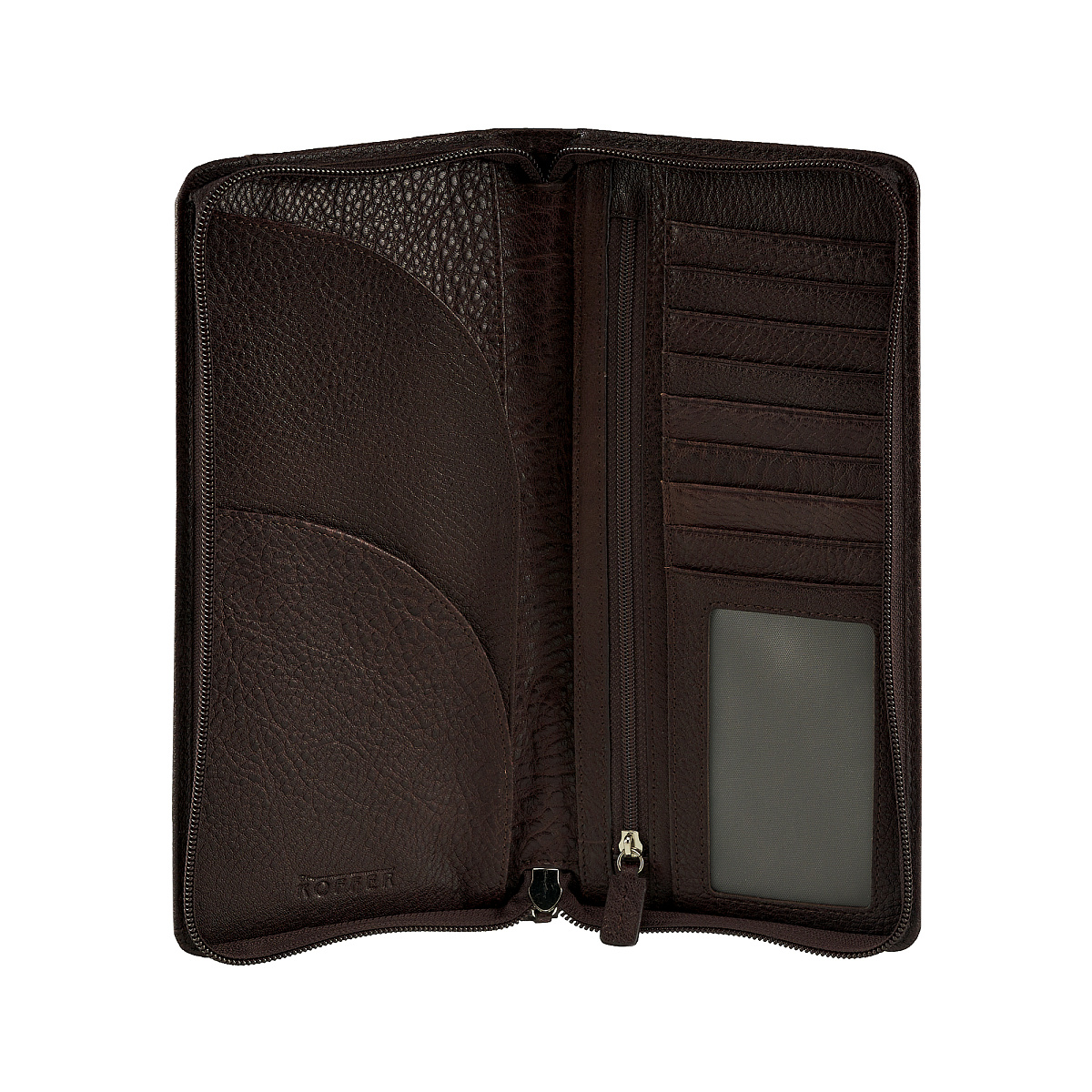 Портмоне Dr.Koffer из натуральной кожи коричневое