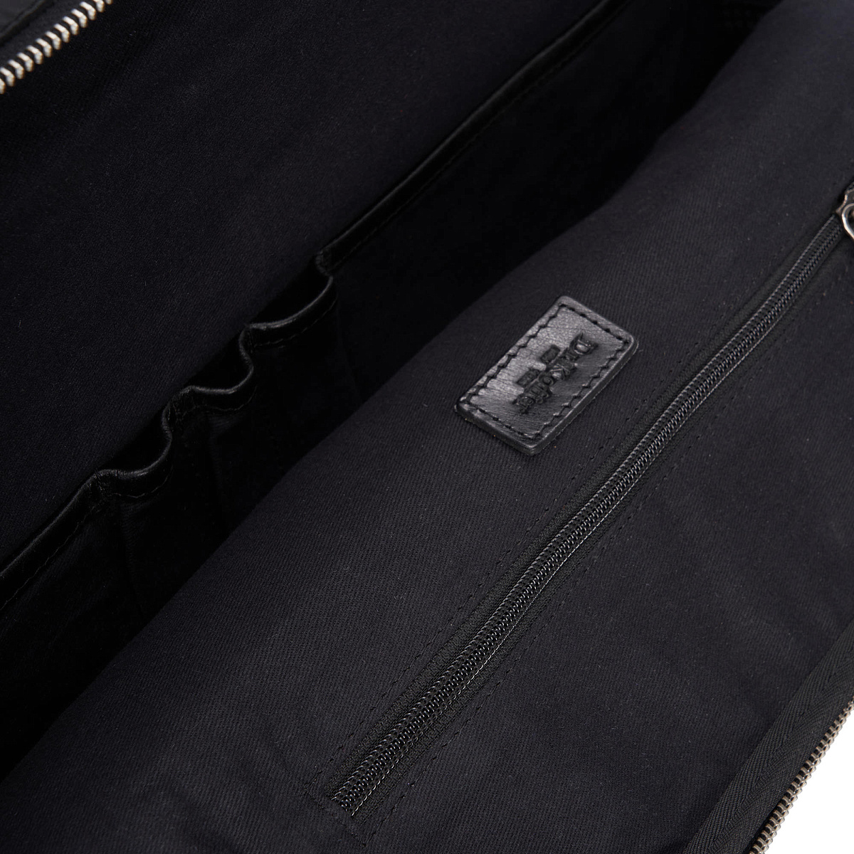 Деловая сумка Dr.Koffer из натуральной кожи черная