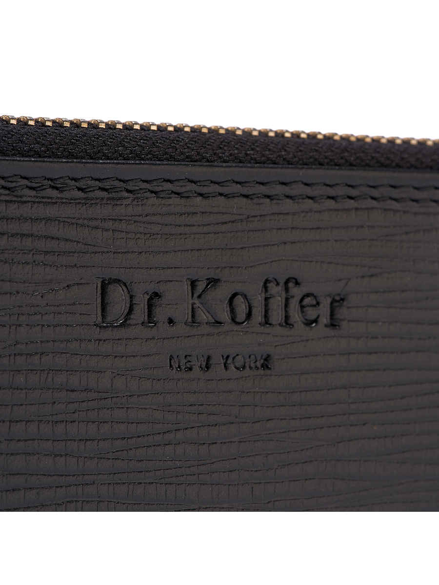 Портмоне Dr.Koffer из натуральной кожи черное
