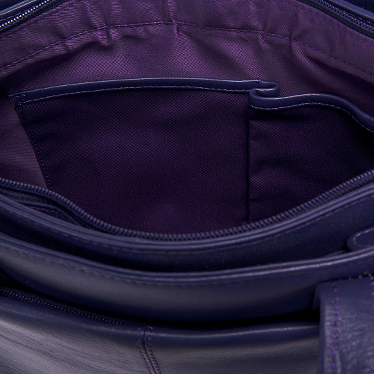 Женская сумка Dr.Koffer из натуральной кожи синяя