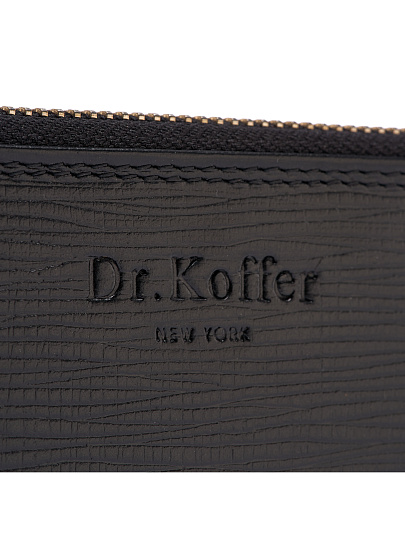 Портмоне Dr.Koffer из натуральной кожи черное