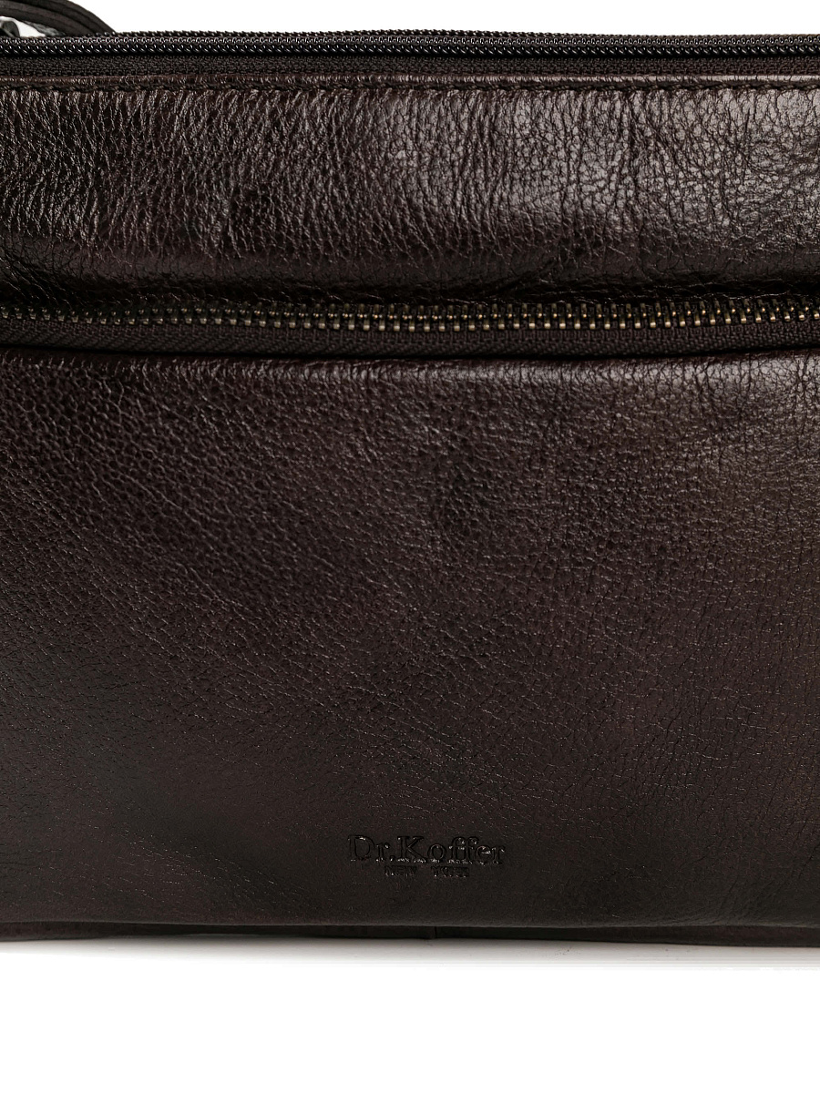 Сумка через плечо Dr.Koffer из натуральной кожи коричневая