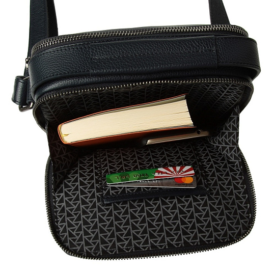 Сумка через плечо Dr.Koffer из натуральной кожи синяя