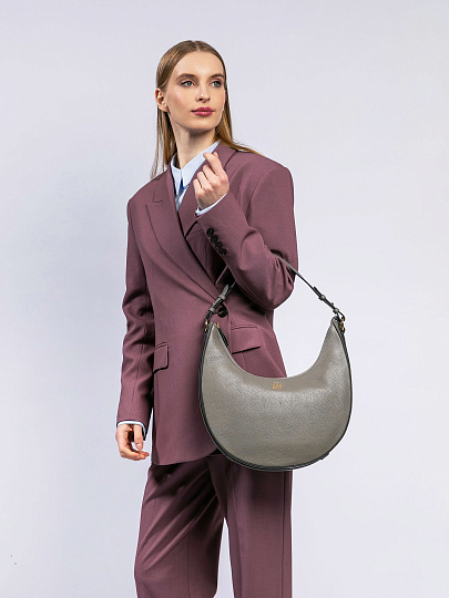 Женская сумка Dr. Koffer из натуральной кожи серая