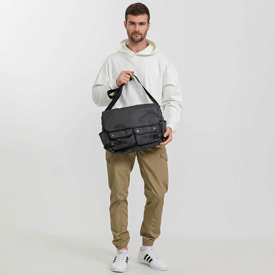 Сумка через плечо Dr.Koffer из нейлона и натуральной кожи