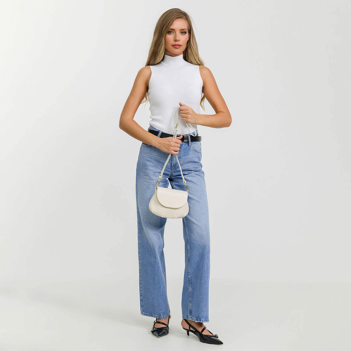 Женская сумка Dr. Koffer из натуральной кожи белая