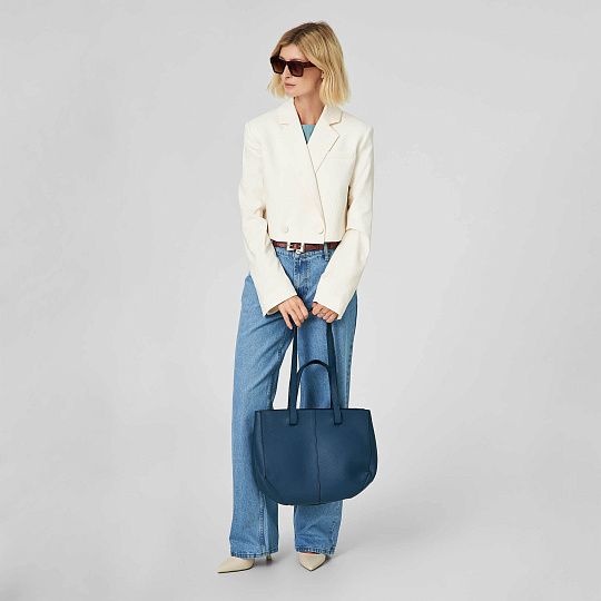 Женская сумка Dr. Koffer из натуральной кожи синяя