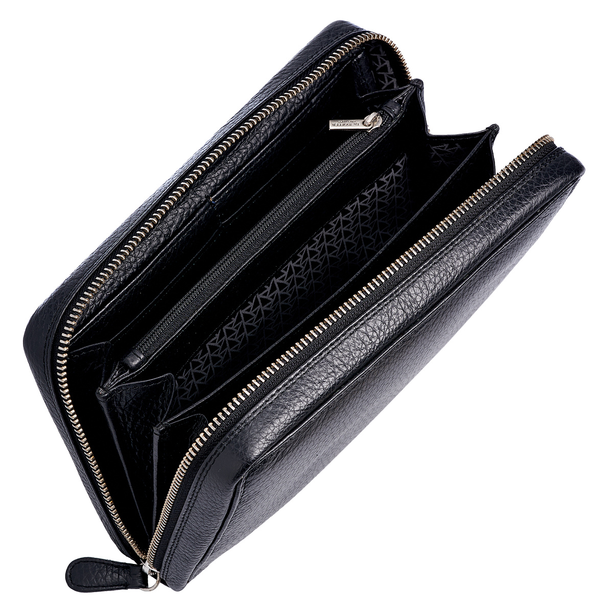 Сумка барсетка из натуральной кожи Dr. Koffer черная