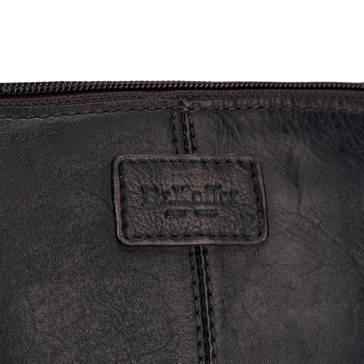 Сумка через плечо Dr.Koffer из натуральной кожи серая