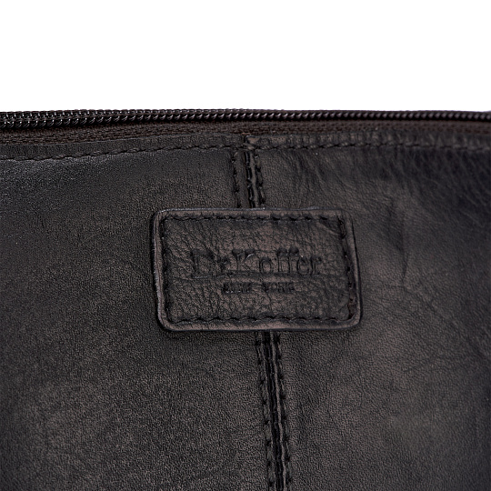 Сумка через плечо Dr.Koffer из натуральной кожи серая