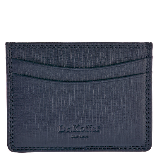 Кредитница Dr.Koffer из натуральной кожи синяя