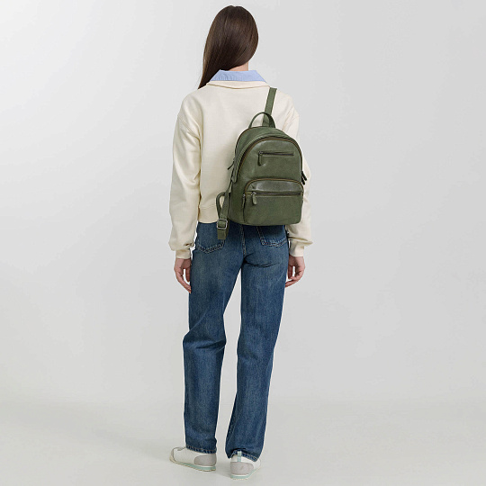 Рюкзак Dr.Koffer из натуральной кожи зеленый