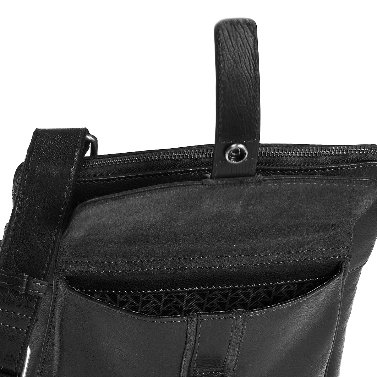 Сумка через плечо Dr.Koffer из натуральной кожи черная