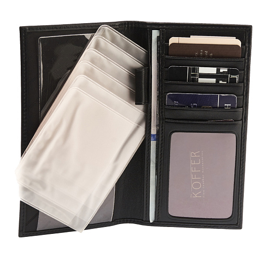 Портмоне Dr.Koffer из натуральной кожи черное