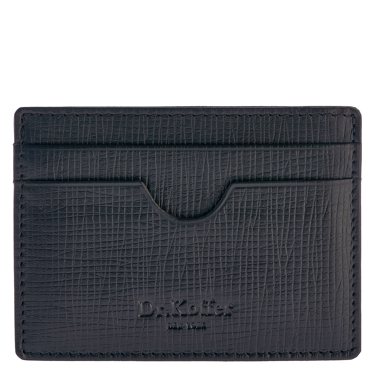 Кредитница Dr.Koffer из натуральной кожи черная