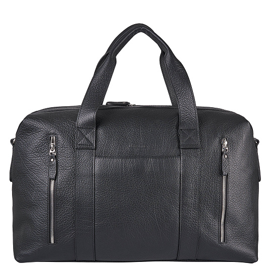 Сумка дорожная Dr.Koffer из натуральной кожи черная