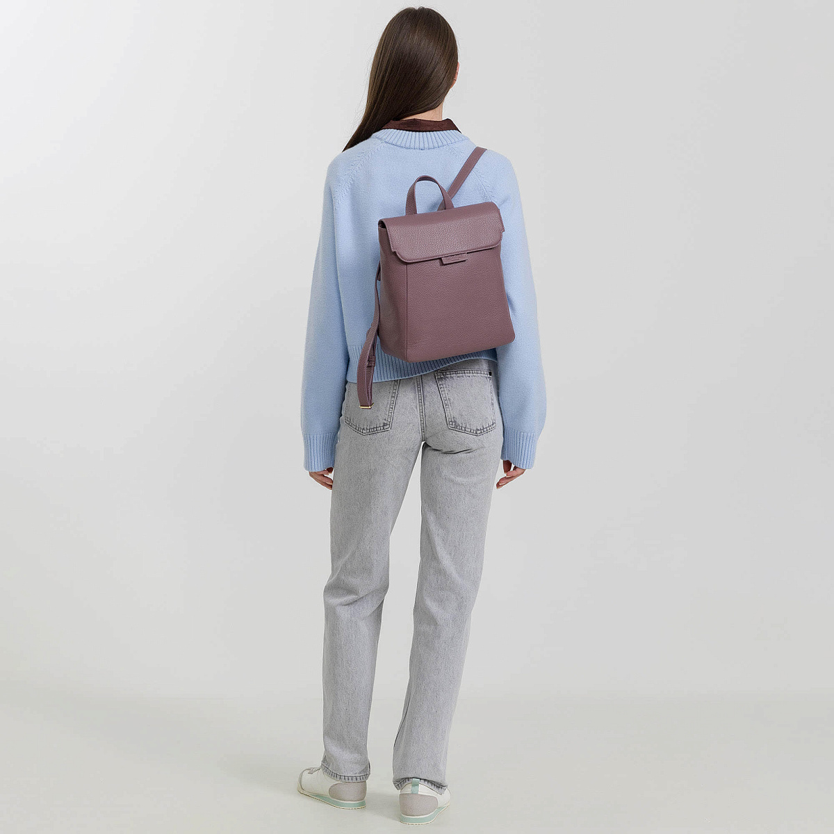 Женский рюкзак Dr. Koffer из натуральной кожи розовый