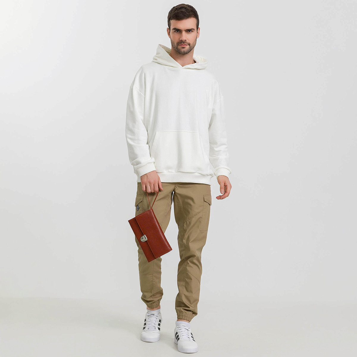 Сумка барсетка из натуральной кожи Dr. Koffer коричневая