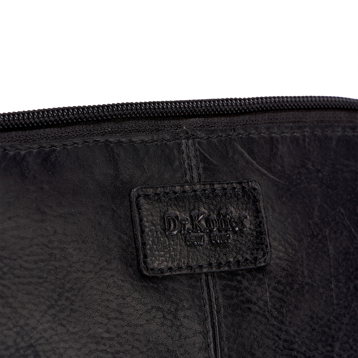 Сумка через плечо Dr.Koffer из натуральной кожи черная