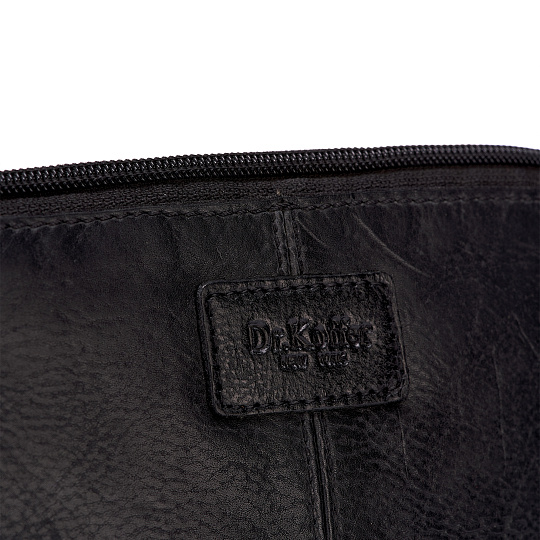 Сумка через плечо Dr.Koffer из натуральной кожи черная